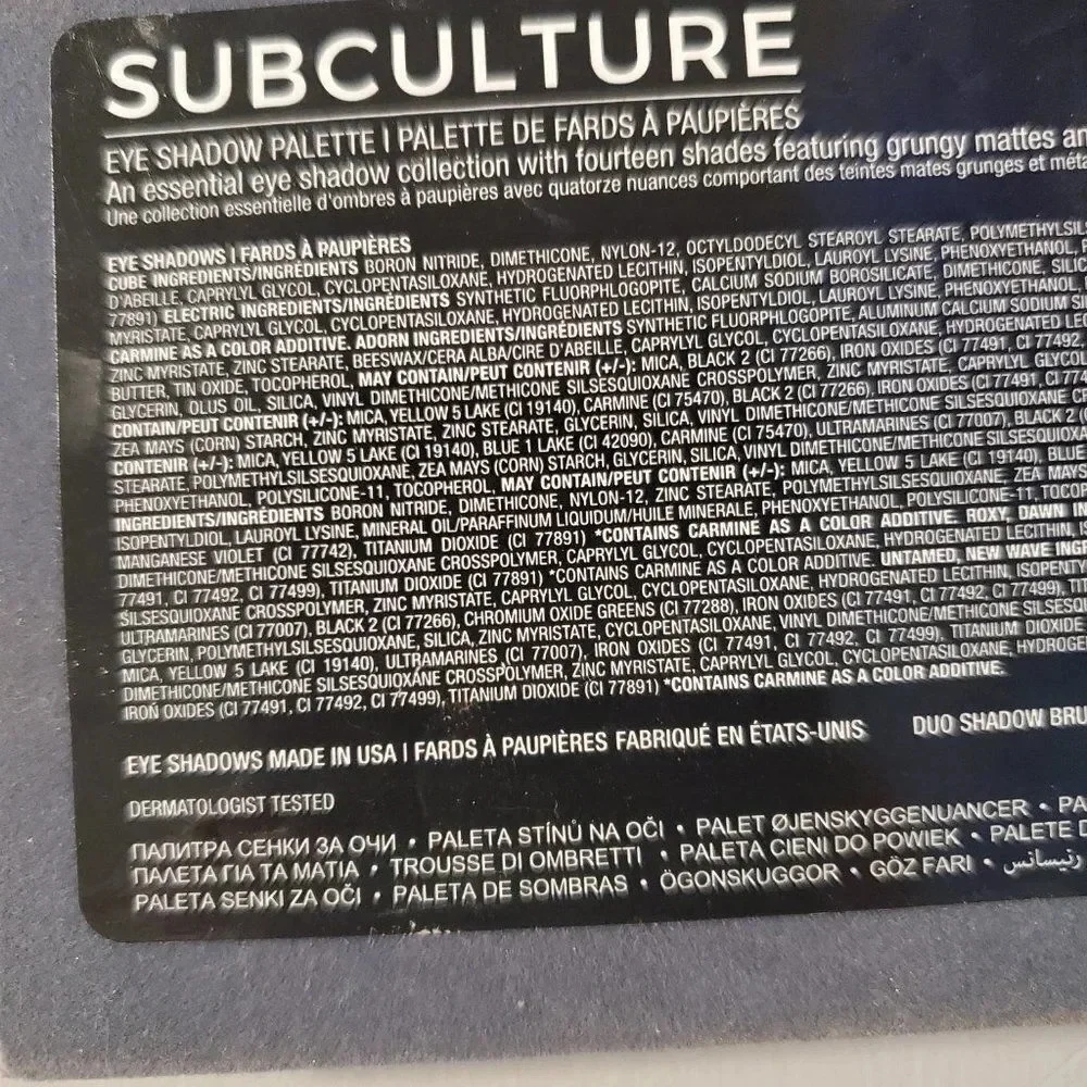 Anastasia Beverly Hills Subculture 14 color Eyeshadow Palette